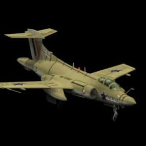 โมเดลเครื่องบินโจมตีแบล็กเบิร์น Buccaneer 3d