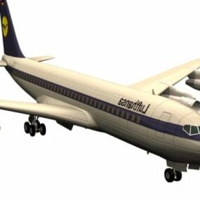 Boeing 707 Jet Airliner 3d-modell