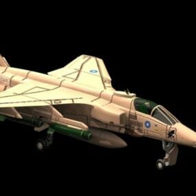 Sepecat Jaguar Ground Attack Aircraft 3D-malli