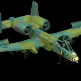 10D model útočného letadla A-3 Thunderbolt II