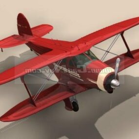 Beechcraft Model 17 Staggerwing Utility Aircraft 3d model