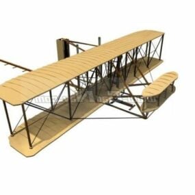 Modello 3d dell'aeroplano Wright Flyer Pioneer
