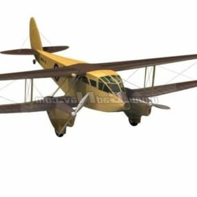 De Havilland Dh.89 Dragon Rapide korteafstandsvliegtuig 3D-model