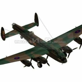 Ciężki bombowiec Avro Lancaster Pa474 Model 3D
