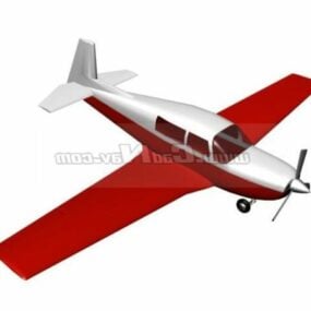 Mooney M20 pro osobní použití 3D model civilního letadla