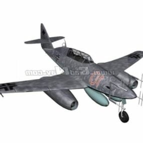 Messerschmitt Me 262 Model 3D samolotu myśliwskiego