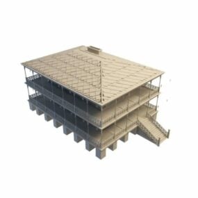 Terrassenbauernhaus 3D-Modell