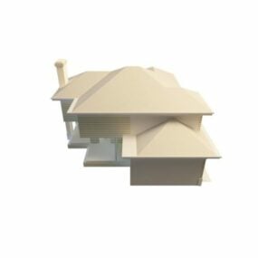 Kaksikerroksinen Villa 3D-malli