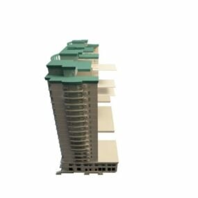 Modelo 3d de blocos residenciais