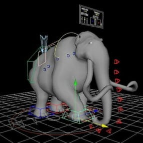 Elefanten-Rig 3D-Modell