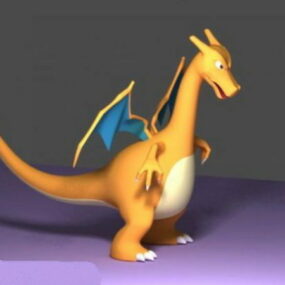 Roztomilý 3D model žlutého draka
