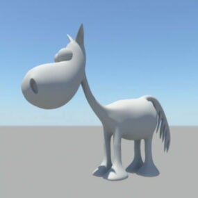 Cartoon Donkey Rig 3D-model