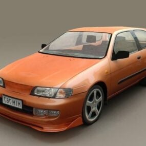 橙色平托马车3d模型