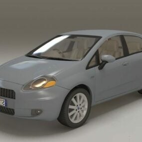 Mô hình 3d xe siêu nhỏ Fiat Punto