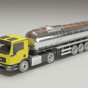Chemical Tank Truck 3d-modell