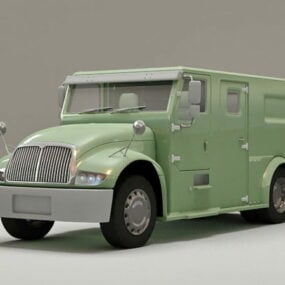 Modelo 3d de caminhão de dinheiro blindado