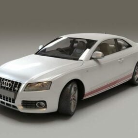 奥迪S5 Coupe白色3d模型