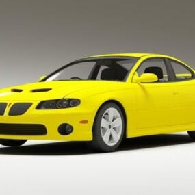 Żółty Pontiac Gto Model 3D
