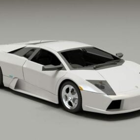 Beyaz Lamborghini Murcielago 3d modeli
