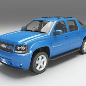 Mô hình 3d Chevrolet Avalanche màu xanh