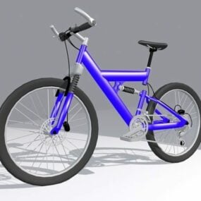 Model 3D roweru górskiego z pełnym zawieszeniem