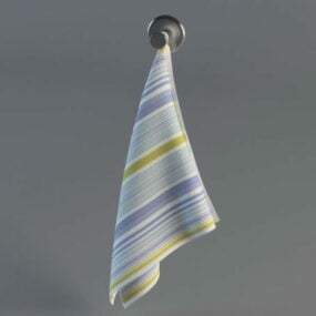 Towel On Hook 3d model