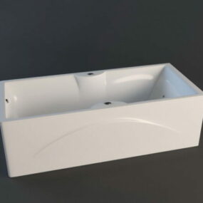 3D-Modell mit tiefer Badewanne