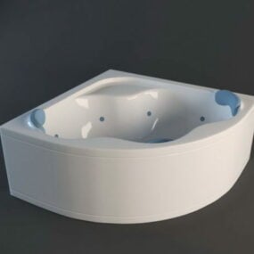 Corner Whirlpool Tub 3d model