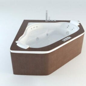 Mô hình bồn tắm Jacuzzi góc 3d