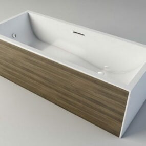 Badekar Med Wood Surround 3d-modell