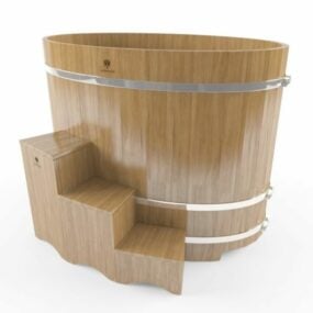 Modelo 3D de banheira de imersão japonesa