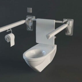 Handicap Badeværelse Toilet 3d model