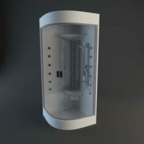 3D model rohové sprchové kabiny