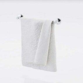 Barra de toalha com toalha modelo 3d