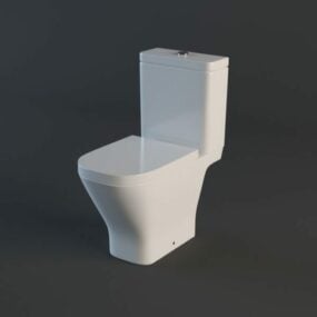 Model 3D toalety z podwójną spłuczką