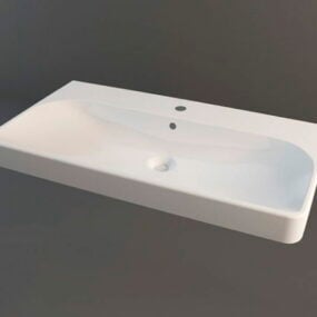 काउंटरटॉप बाथरूम सिंक 3डी मॉडल