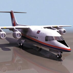Bae 146 Regionaal passagiersvliegtuig 3D-model