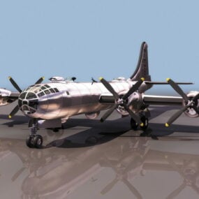 Avion bombardier lourd Boeing B-29 modèle 3D