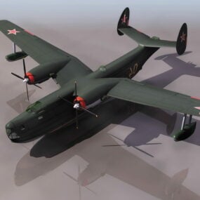 Model samolotu patrolowego Beriev Be-6 Madge Model 3D