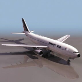 Modelo 3d do avião a jato Airbus