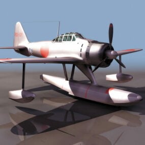 Mitsubishi A6m2 Kampfflugzeug 3D-Modell