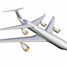 نموذج ثلاثي الأبعاد للطائرة ذات الجسم العريض