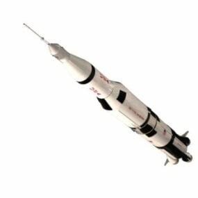 Modelo 3D do veículo de lançamento Apollo Saturn V