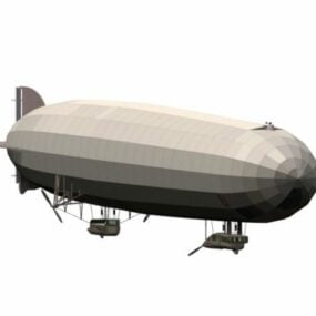 Německý 3D model tuhé vzducholodě Zeppelin