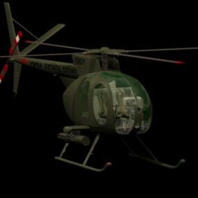 6д модель вертолета Oh-3a Cayuse