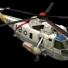Sikorsky Sh-3 Sea King Helicopter 3d-modell