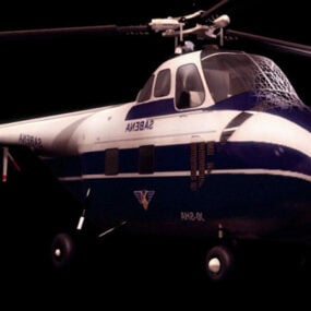 西科斯基S-55通用直升机3d模型