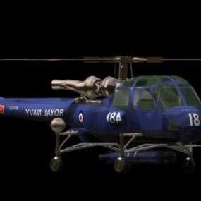 Westly Avispa Helicóptero Militar modelo 3d