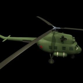 Hélicoptère Mil Mi-2 Hoplite modèle 3D