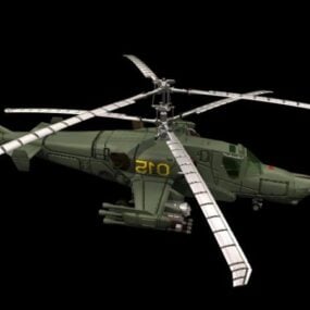 هلیکوپتر تهاجمی Kamov Ka-50 مدل سه بعدی